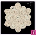 687025-0003 APLICACIÓN FANTASIA FLOR AMAPOLA RED.95 MM. ALGODON 100% BLANCO Venta en piezas de 5.00 U
