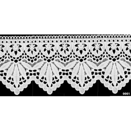 908245-01 PUNTILLA GUIPUR FANTASIA ABDIAS 88 MM. POLIESTER 100% BLANCO Venta en piezas de 9.10 M