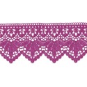 908245-07 PUNTILLA GUIPUR FANTASIA ABDIAS 88 MM. POLIESTER 100% VIOLETA Venta en piezas de 9.10 M