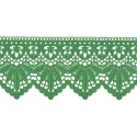 908245-13 PUNTILLA GUIPUR FANTASIA ABDIAS 88 MM. POLIESTER 100% VERDE Venta en piezas de 9.10 M