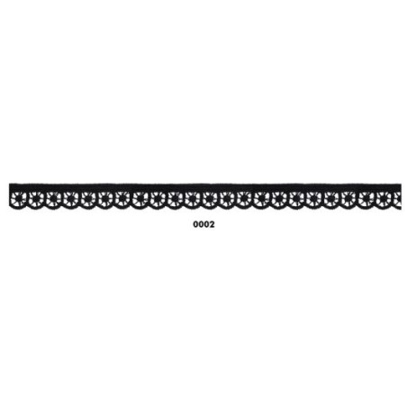 908246-02 REMATE GUIPUR FANTASIA LIORA 10 MM. POLIESTER 100% NEGRO Venta en piezas de 18.20 M