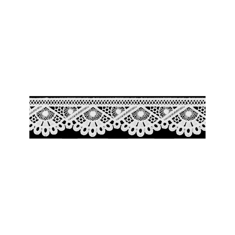 908248-01 PUNTILLA GUIPUR FANTASIA DEVA 42 MM. POLIESTER 100% BLANCO Venta en piezas de 9.10 M