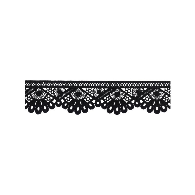 908248-02 PUNTILLA GUIPUR FANTASIA DEVA 42 MM. POLIESTER 100% NEGRO Venta en piezas de 9.10 M