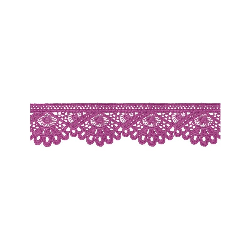 908248-07 PUNTILLA GUIPUR FANTASIA DEVA 42 MM. POLIESTER 100% VIOLETA Venta en piezas de 9.10 M