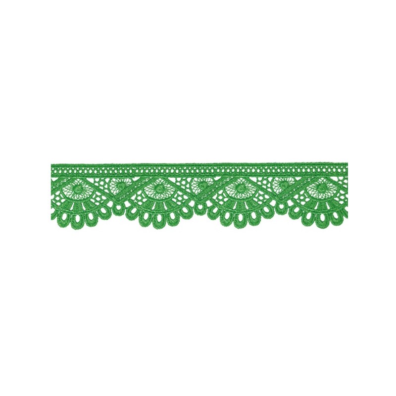 908248-13 PUNTILLA GUIPUR FANTASIA DEVA 42 MM. POLIESTER 100% VERDE Venta en piezas de 9.10 M