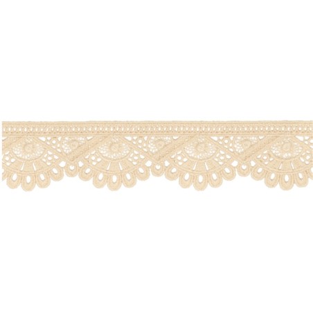 908248-24 PUNTILLA GUIPUR FANTASIA DEVA 42 MM. POLIESTER 100% BEIG Venta en piezas de 9.10 M