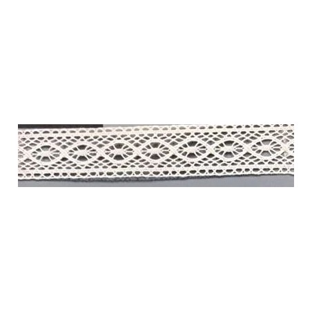 9316-000 ENTREDOS BOLILLO ENEBRO 25 MM. ALGODON 100% BLANCO Venta en piezas de 25.00 M