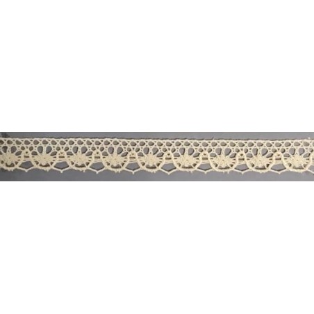 9322-102 PUNTILLA BOLILLO CASIA 15 MM. ALGODON 100% MARFIL Venta en piezas de 25.00 M