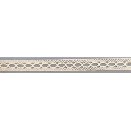 9326-102 ENTREDOS BOLILLO CAROM 12 MM. ALGODON 100% MARFIL Venta en piezas de 25.00 M