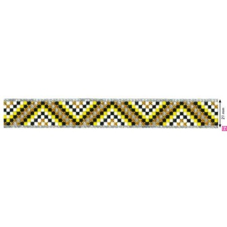 938017-0004 GALON TERMOADHESIVO TIAREX 20 MM. EPOXI+CRISTAL AMARILLO Venta en piezas de 5.00 M