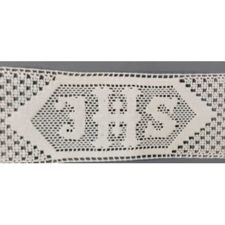 9475-000 ENTREDOS BOLILLO BOOZ 85 MM. ALGODON 100% BLANCO Venta en piezas de 25.00 M