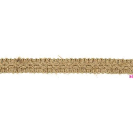 9546 GALON YUTE LEIRE 15 MM ALGODON 100% YUTE 95%-ACRILICO 5% CRUDO Venta en piezas de 25.00 M