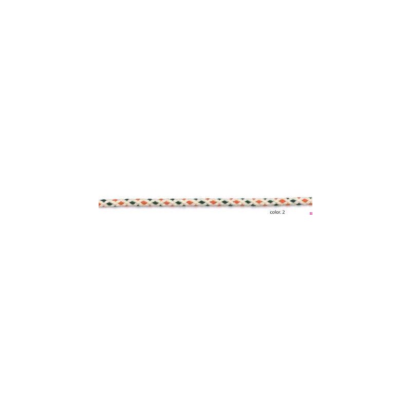 9596-02 CORDON FANTASIA LIMUN 5 MM. ALGODON 80%-POLIESTER 20% BEIG/MULTI Venta en piezas de 25.00 M