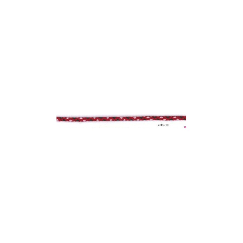 9596-10 CORDON FANTASIA LIMUN 5 MM. ALGODON 80%-POLIESTER 20% GRANATE/MULTI Venta en piezas de 25.00 M