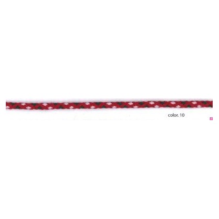 9596-10 CORDON FANTASIA LIMUN 5 MM. ALGODON 80%-POLIESTER 20% GRANATE/MULTI Venta en piezas de 25.00 M