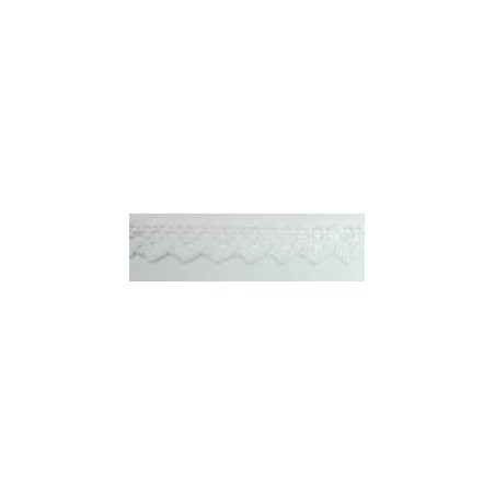 9625-000 PUNTILLA BOLILLO XAMIRA 15 MM. POLIESTER 100% BLANCO Venta en piezas de 25.00 M