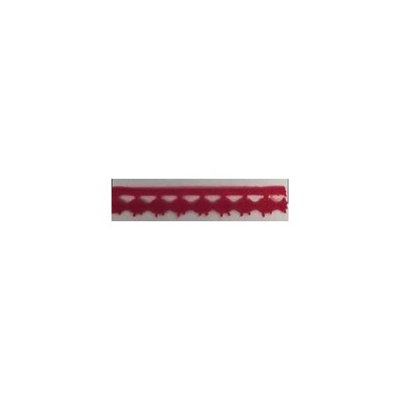 9626-005 PUNTILLA BOLILLO PAULINA 15 MM. POLIESTER 100% ROJO Venta en piezas de 25.00 M