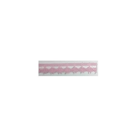 9626-036 PUNTILLA BOLILLO PAULINA 15 MM. POLIESTER 100% ROSA Venta en piezas de 25.00 M