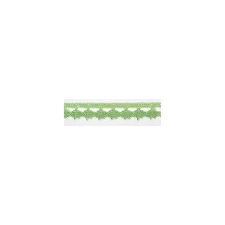9626-603 PUNTILLA BOLILLO PAULINA 15 MM. POLIESTER 100% VERDE Venta en piezas de 25.00 M
