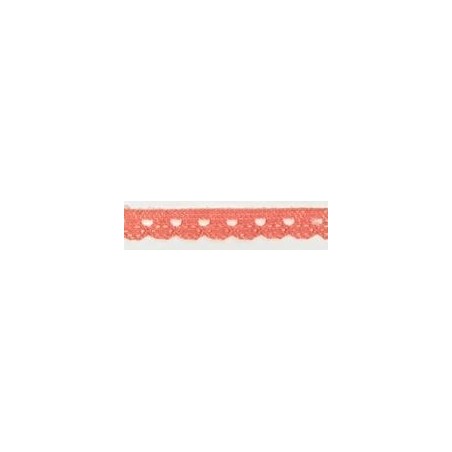 9627-019 PUNTILLA BOLILLO CASSIA 10 MM. POLIESTER 100% CORAL Venta en piezas de 25.00 M