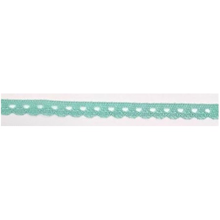 9627-031 PUNTILLA BOLILLO CASSIA 10 MM. POLIESTER 100% MENTA Venta en piezas de 25.00 M
