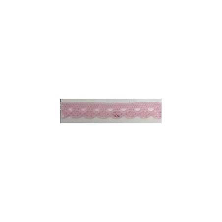 9627-036 PUNTILLA BOLILLO CASSIA 10 MM. POLIESTER 100% ROSA Venta en piezas de 25.00 M
