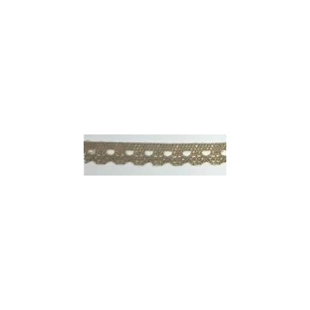9627-070 PUNTILLA BOLILLO CASSIA 10 MM. POLIESTER 100% CAMEL Venta en piezas de 25.00 M