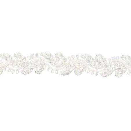 9687-089 GALON FANTASIA ABIK 30 MM. POLIAMIDA 90%-POL.5%-ALG.5% BLANCO Venta en piezas de 9.00 M