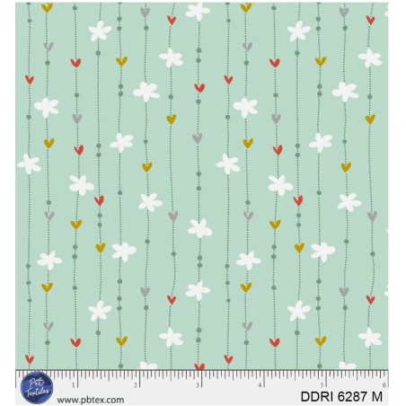P121-DDRI6287M PATCH. AMERICANO DREAM DRIFTERS (03) 110 CM. ALGODON 100% MENTA Venta en piezas de 7.00 M