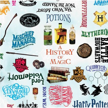 P133-15214-05 PATCH. AMERICANO HARRY POTTER (02) 110 CM. ALGODON 100% CIELO Venta en piezas de 6.80 M