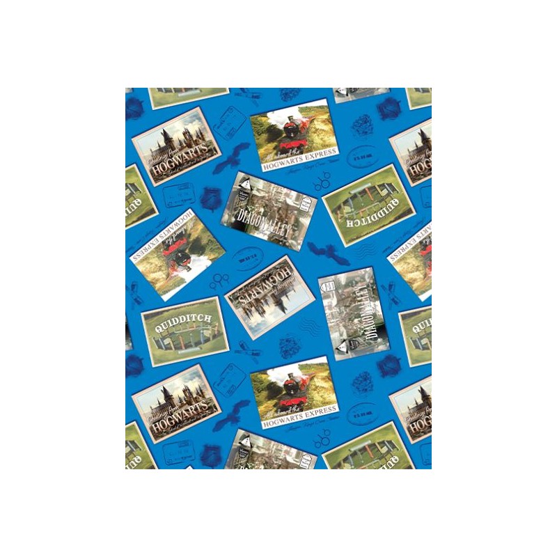 P133-15215-56 PATCH. AMERICANO HARRY POTTER (03) 110 CM. ALGODON 100% AZUL Venta en piezas de 6.80 M