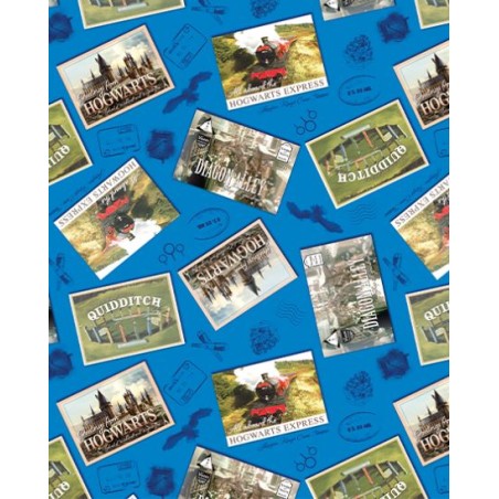 P133-15215-56 PATCH. AMERICANO HARRY POTTER (03) 110 CM. ALGODON 100% AZUL Venta en piezas de 6.80 M