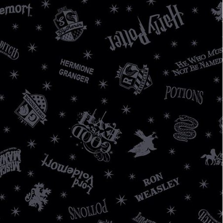 P133-15224-12 PATCH. AMERICANO HARRY POTTER (08) 110 CM. ALGODON 100% NEGRO Venta en piezas de 6.80 M