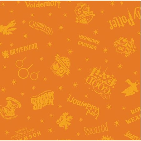 P133-15224-33 PATCH. AMERICANO HARRY POTTER 2ND ED. (08) 110 CM. ALGODON 100% MANDARINA Venta en piezas de 6.80 M