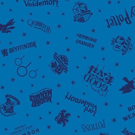 P133-15224-50 PATCH. AMERICANO HARRY POTTER 2ND ED. (14) 110 CM. ALGODON 100% AZUL Venta en piezas de 6.80 M
