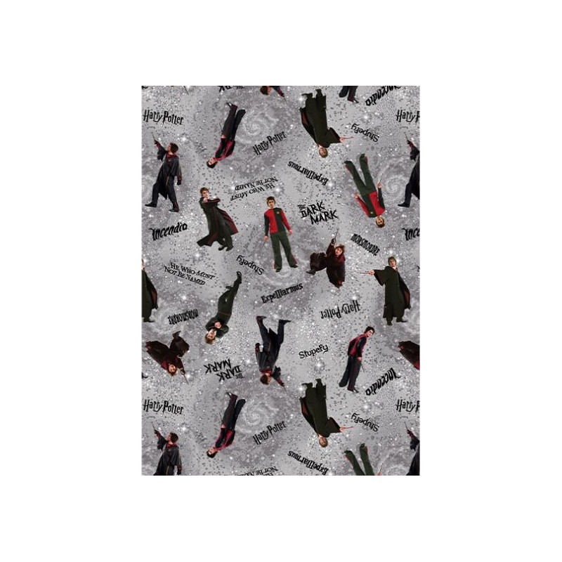P133-15265-11 PATCH. AMERICANO HARRY POTTER 2ND ED. (04) 110 CM. ALGODON 100% GRIS Venta en piezas de 6.80 M