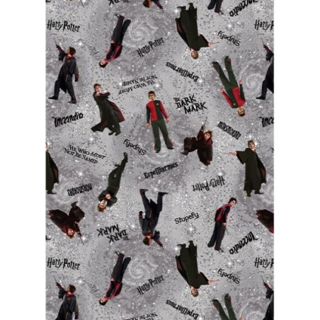 P133-15265-11 PATCH. AMERICANO HARRY POTTER 2ND ED. (04) 110 CM. ALGODON 100% GRIS Venta en piezas de 6.80 M