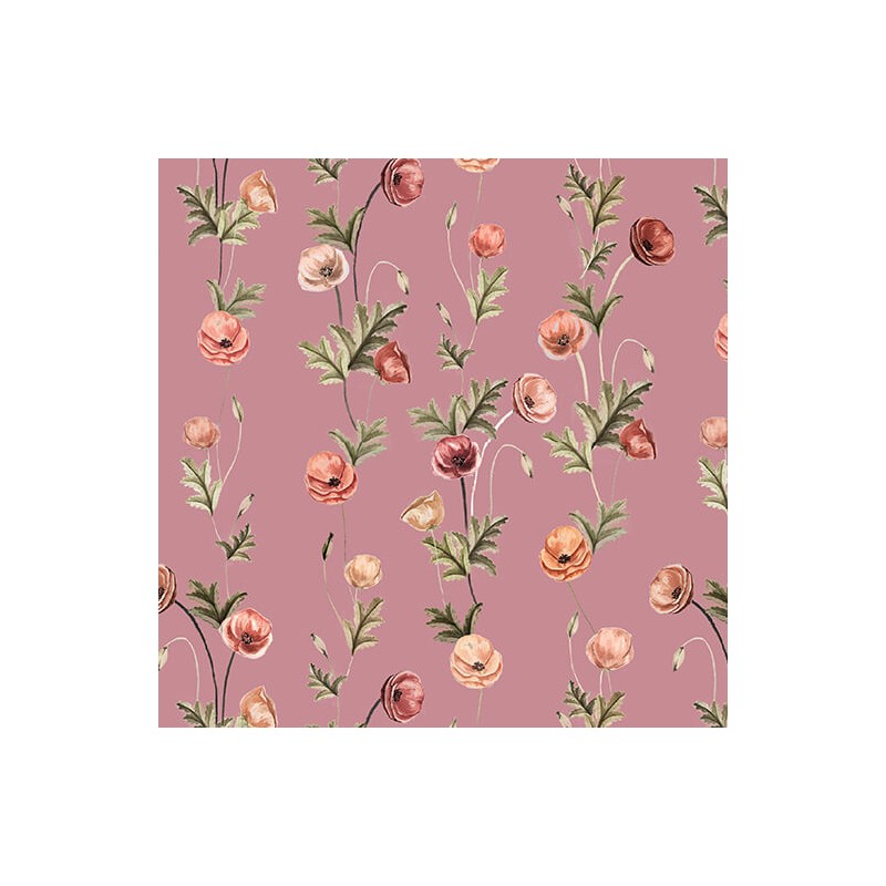 P133-16760-21 PATCH. AMERICANO GARDEN OF AFFECTION (08) 110 CM. ALGODON 100% ROSA Venta en piezas de 6.80 M