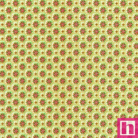 P135-AXUDM-23095-52 PATCH. AMERICANO PARVANEHS JEWELED CHRISTMAS (06) 110 CM. ALGODON 100% MENTA/DORADO Venta en piezas de 7.00