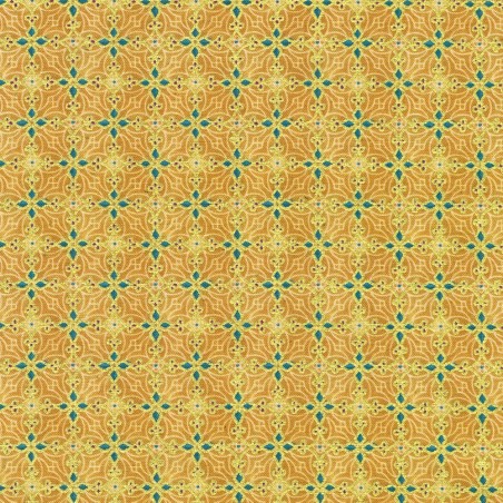 P135-RRMDM-23730-133 PATCH. AMERICANO STAR OF WONDER (09) 110 CM. ALGODON 100% DORADO Venta en piezas de 7.00 M