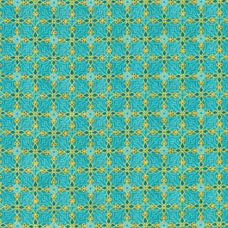P135-RRMDM-23730-81 PATCH. AMERICANO STAR OF WONDER (10) 110 CM. ALGODON 100% TURQUESA Venta en piezas de 7.00 M