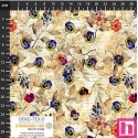 P137-4504-094 PATCH.AMERICANO WISTFUL BLOOMS (08) 110 CM. ALGODON 100% MARFIL/AZUL Venta en piezas de 6.00 M