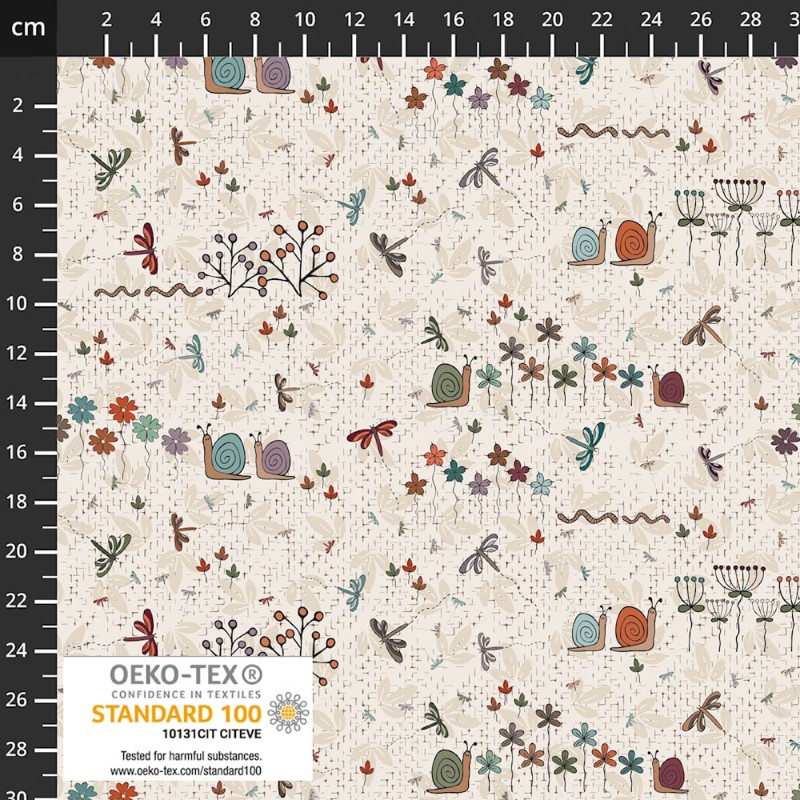 P137-4504-241 PATCH.AMERICANO WOODLAND TALE (02) 110 CM. ALGODON 100% CREMA Venta en piezas de 6.00 M