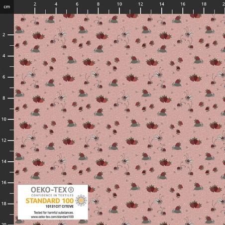 P137-4504-287 PATCH.AMERICANO STRAWBERRY MISCHIEF (02) 110 CM. ALGODON 100% ROSA Venta en piezas de 6.00 M