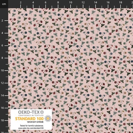 P137-4504-288 PATCH.AMERICANO STRAWBERRY MISCHIEF (07) 110 CM. ALGODON 100% ROSA Venta en piezas de 6.00 M