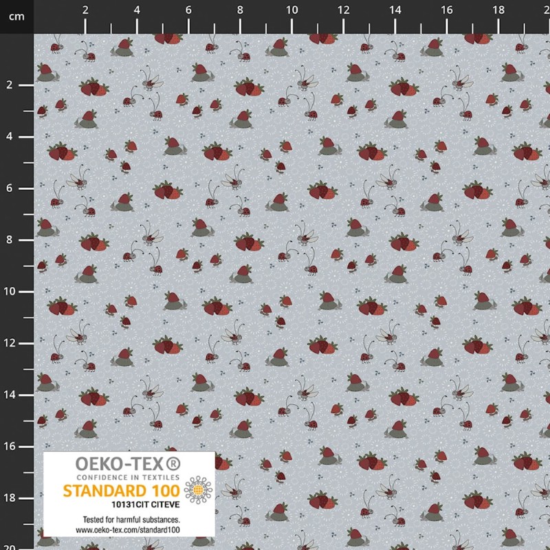 P137-4504-297 PATCH.AMERICANO STRAWBERRY MISCHIEF (09) 110 CM. ALGODON 100% CIELO Venta en piezas de 6.00 M