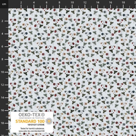 P137-4504-298 PATCH.AMERICANO STRAWBERRY MISCHIEF (16) 110 CM. ALGODON 100% CIELO Venta en piezas de 6.00 M