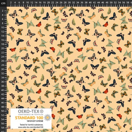 P137-4504-302 PATCH.AMERICANO JAPANESE SPRINGTIME (03) 110 CM. ALGODON 100% BEIG Venta en piezas de 6.00 M