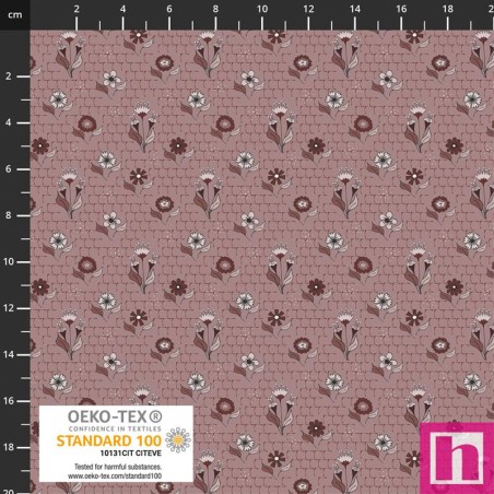 P137-4514-572 PATCH.AMERICANO WILD MEADOW (13) 110 CM. ALGODON 100% ROSA Venta en piezas de 6.00 M