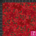 P137-4592-402 PATCH.AMERICANO WE LOVE CHRISTMAS 2025 (01) 110 CM. ALGODON 100% ROJO/DORADO Venta en piezas de 6.00 M